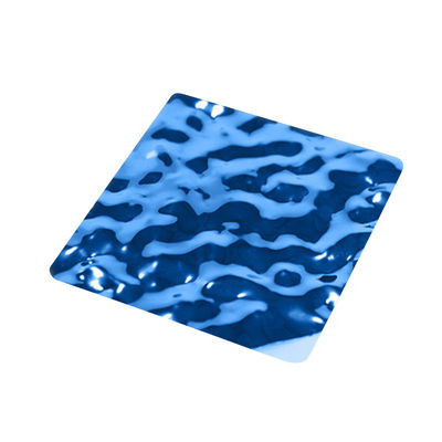 PVD blauw watergolf roestvrij staal paneel gestempeld watergolfplaat voor muur