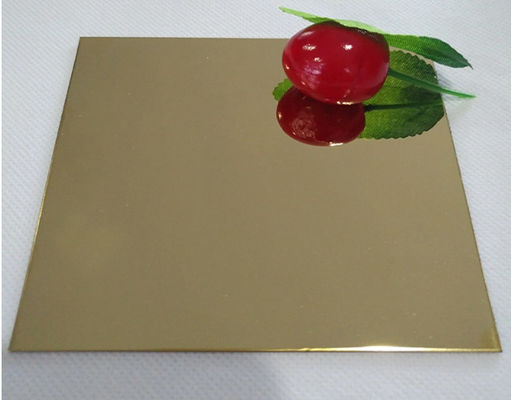 Goede prijs. 316 8K Spiegel Gouden roestvrij staal plaat Decoratief 1mm SS plaat Koudgewalst online